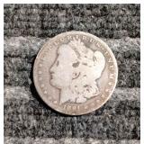 LB Morgan Dollar 1891 O Silver