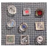 T2 9Pc Clear glass Ashtrays Casinos