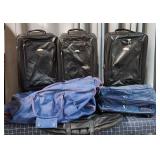 P3 6pc (3) Rolling bags, Luggage (3) Duffels