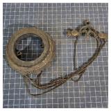 H2 Hanging kerosene lamp frame vintage