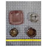 T2 4Pc Glass Ashtrays