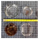 T2 4Pc Glass Ashtrays Midland hotel Best western