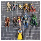 M2 11pc Toy Figurines superman, batman, sleeping b