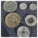 T2 6Pc Glass Ashtrays leaded crystal
