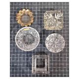 T2 5Pc Glass Ashtrays Crystal