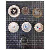 T2 7Pc Glass Ashtrays Virgin Gorda