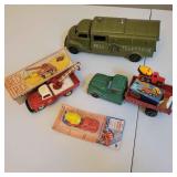 P1-Q1 5 Hubley, Wreck Truck Toy Trucks Cement Mixe