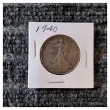 LB Walking liberty Half dollars 1940 Silver