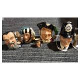 MC 5 Royal Doulton Toby mugs Large, medium, small