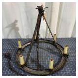 H2 Wrought Iron Ring 6-light Chandelier