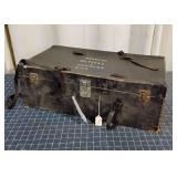 Q2 Vintage black Suitcase 8.5" x 13.5" x 25"
