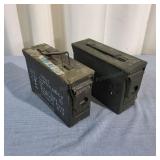 P3 2Pc 30 Cal Ammo can metal Military