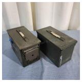 P3 2Pc 50 cal Ammo can Metal Military