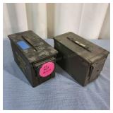 P3 2Pc 50 Cal Ammo can Metal Military