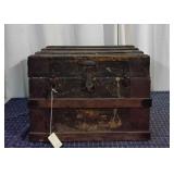 R2 Adams Express Label Wooden travel Trunk