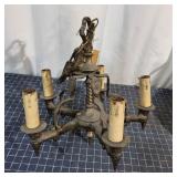 H2 5-arm candle-style brass Chandelier