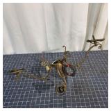 H2 Dual gas & electric brass Chandelier