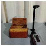 J2 Metal/wood Shoe fixing stand and box
