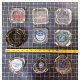 T2 9Pc Glass Ashtrays Cooper tire Ramada inn
