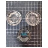 T2 3Pc Glass Ashtrays paradise island