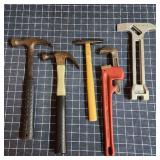 D2 5pc Estwing Hammer, Olympia Pipe wrench hammer,