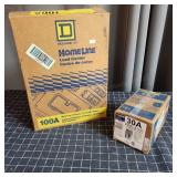 T3 Square D Box & Breaker 100A Box, 30A Breaker