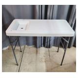 F3 Poly-Folding Fish cleaning table 23x38x45"