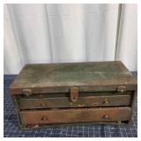 T4 Metal Tool box Tools inside 22"W x 10"T