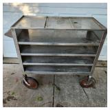 YD Stainless steel Rolling cart 5 tier large caste
