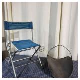 2 Metal Wood Carrier Folding Chair