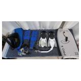 F3 7Pc Swim fins Swim accessories Mask Boogie boar