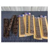 H3 10 packs of 2 cap rack set Plastic 16"L x 1"W 5