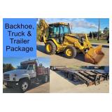 Brighton MI ï¿½ Cat 420D TLB, GMC Dump & Trailer