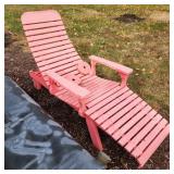 YD wooden Lounge chair pink