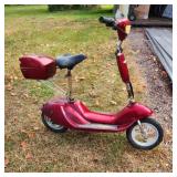 YD Red Electric Scooter 2 wheel adjustable seat