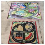T3 2pc Boys & Girls Road map rugs, race track, Min