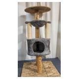 T4 wood Cat tree 42.5"T x 24"T