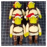 G1 4pc TY Santa Shrek Beanie Babies