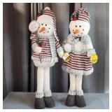 R2 2pc New w/ tags Snowman & Lady 27.5"
