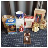 F1 8pc Bear tree topper, Nutcracker, Angel, Glass