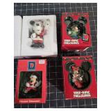 D5 4 Disney Minnie and Mickey Vintage Ornaments