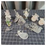 T1 9pc Ornaments: (6) Snowmen, Angel,  (2) Birds