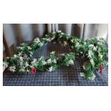 C2 Pre-Lit LED Flocked Garland Approx 10ft uses x3