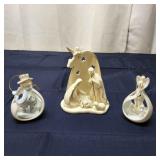 T1 3 Angels ordiment Nativitie scene Snowman and k