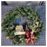 G1 Christmas Village Wreath 20"