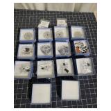 T1 14pc Vantel Pearls Ornaments, snowflakes