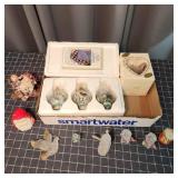 S2 12pc Ornaments, Wild Bird, Santa, Snowman & oth