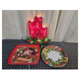 T1 3pc Cookie/Snack Trays, Candl