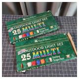 T1 2 boxes Multi color Outdoor lights Glass 25 bul