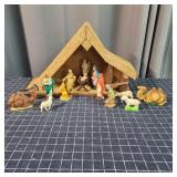 G1 15pc+ Nativity Scene including Jesus, Mary, Jos